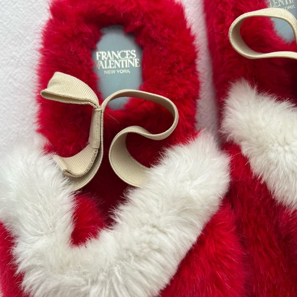 Frances Valentine Slingback Faux Fur Slipper in Red Oyster Size 9 - Picture 9 of 9